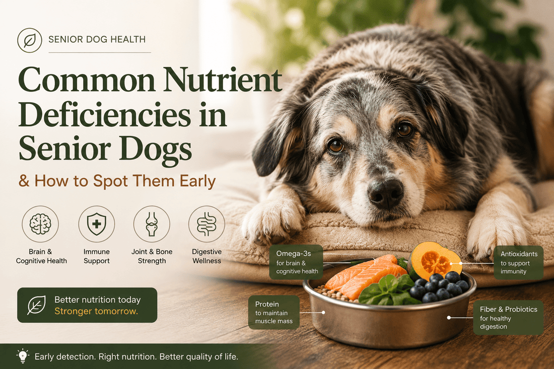 Common Nutrient Deficiencies in Senior Dogs and How to Spot Them Early - Brunswick Fur Food